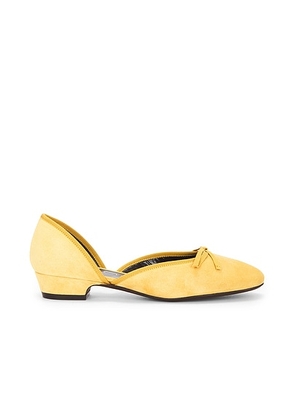 HERBERT LEVINE 24/7 Suede Flat in Yellow - Mustard. Size 36.5 (also in 37, 37.5, 38, 38.5, 39, 39.5, 40, 41).