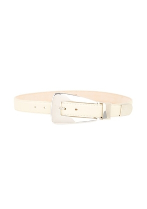 KHAITE Lucca Antique Silver 30mm Belt in Dark Ivory - Ivory. Size 90 (also in 85).