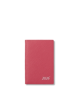 Smythson 2026 Wafer Weekly Diary In Panama In Raspberry