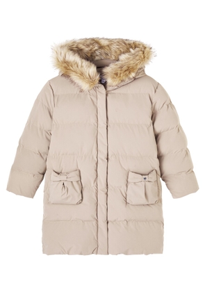 Tartine et Chocolat Bow-detail quilted down coat