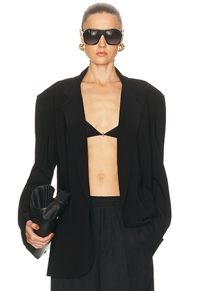 Norma Kamali Oversized Single Breasted Jacket in Black - Black. Size L (also in M, S, XS).