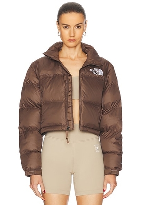 The North Face Nuptse Short Jacket in Smokey Brown - Brown. Size XL (also in ).