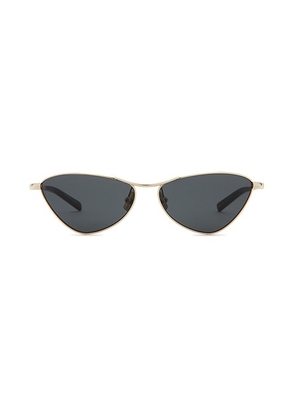 Saint Laurent Cat Eye Sunglasses in Gold & Black - Metallic Gold. Size all.