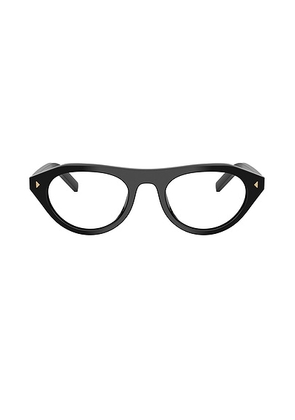Prada Irregular Optical Glasses in Black - Black. Size all.