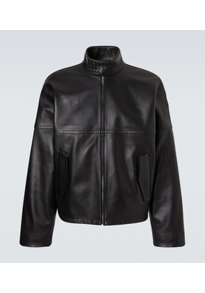 Bottega Veneta Intrecciato leather blouson jacket