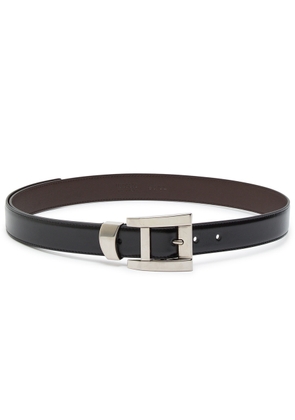 Versace Glossed Leather Belt - Black - 80 (UK 10 / M)