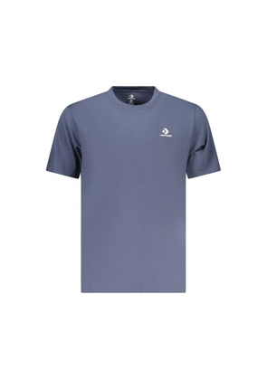 Converse Blu Cotton Men T-Shirt - XS