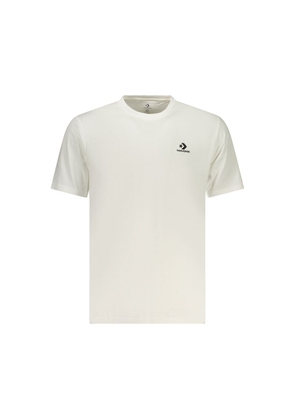 Converse Bianco Cotton Men T-Shirt - XS