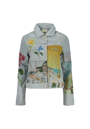 Desigual Azzurro Cotton Women Jacket - M