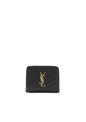 Saint Laurent Black Calf Leather Bos Taurus Wallet