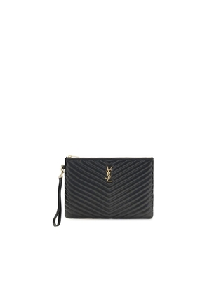 Saint Laurent Black Calf Leather Bos Taurus Accessories