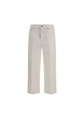 Haikure White Cotton Relaxed Fit Jeans - W24