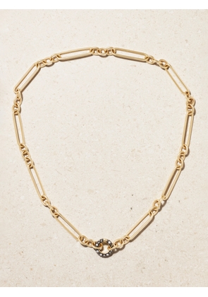 Lucy Delius - Trombone Rhodium-plated 14-karat Recycled Gold Diamond Necklace - One size