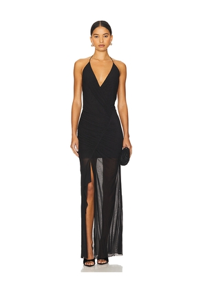 Bec + Bridge Sania Halter Dress in Black. Size 12/L. Also in 6/XS.
