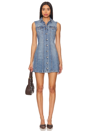Abrand Button Up Dress in Denim-Medium. Size L. Also in M, S, XL, XS, XXS.