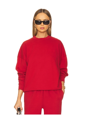 ANINE BING Miles Sweatshirt in Red. Size XS. Also in L.