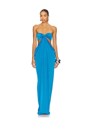 AWAVE Studio Strapless Long Dress in Blue. Size 34/2. Also in 36/4.