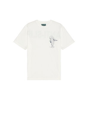 Beams Plus Print Tee [Anti-Slip] in White. Size M. Also in L.