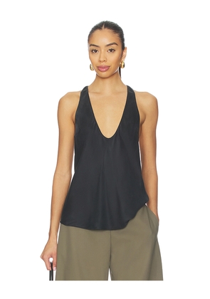 EAVES Vivian Silk Top in Black. Size L. Also in M, S, XL.