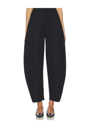 EAVES Mai Sculptural Compact Suiting Ankle Pant in Black. Size XL. Also in S, XXS.