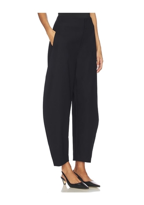 EAVES Mai Sculptural Compact Suiting Ankle Pant in Black. Size XL. Also in XS, XXS, S, M, L.