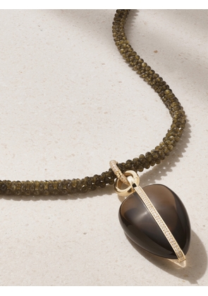 By Pariah - The Lumina Strand 14-karat Recycled Gold Quartz And Diamond Necklace - Brown - One size