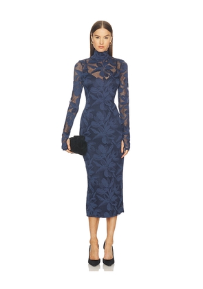 AFRM Shailene Crochet Floral Lace Dress in Navy. Size S. Also in XS.