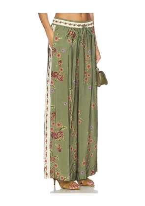 Agua Bendita Janis Pants in Olive. Size L. Also in M, S.