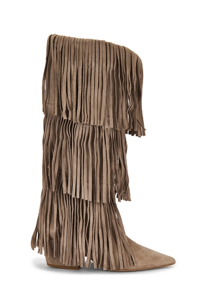 Aniye By Cowboy Fringes Boot in Taupe. Size 37. Also in 38, 39, 40, 41.