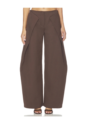 Cult Gaia Arden Pant in Chocolate. Size 0. Also in 00, 10, 12, 2, 4, 6, 8.