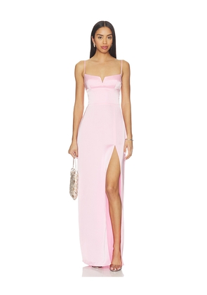 Amanda Uprichard Lrya Maxi Dress in Pink. Size L. Also in M, S, XL, XS.