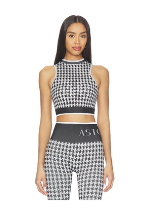 Astoria Seamless Knit Mockneck in Black,White. Size L. Also in M, S, XL, XS.