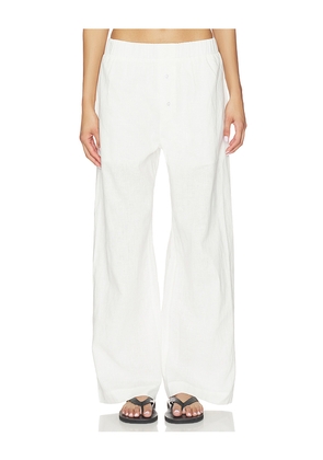 Artless Forever Linen Relaxed Pants in White. Size L. Also in M, S, XL, XS, XXS.