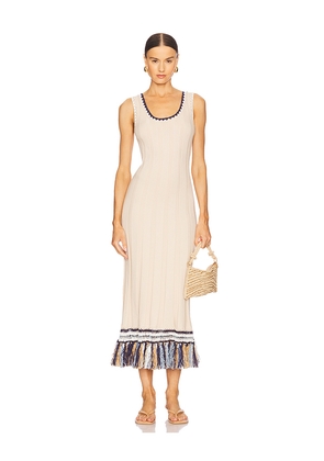 SIMKHAI Julianna Tank Midi Dress in Beige. Size S. Also in L.