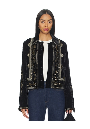 Free People Maxxie Embellished Velvet Jacket in Black. Size XL. Also in XS.