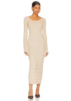 L'Academie Cadee Cable Dress in Beige. Size S. Also in L.
