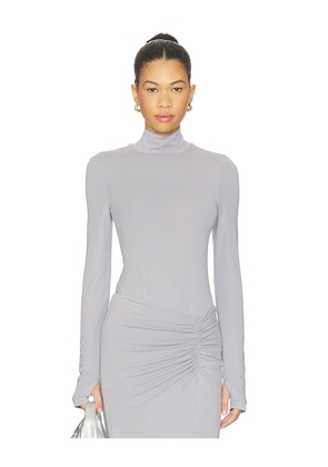MADISON THE LABEL Tavi Bodysuit in Grey. Size L. Also in S, XS.