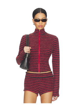 LIONESS Apex Jacket in Red,Black. Size L. Also in M, S, XL, XS, XXL.