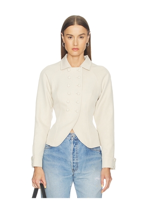 LIONESS Form Jacket in Cream. Size L. Also in M, S, XL, XS.