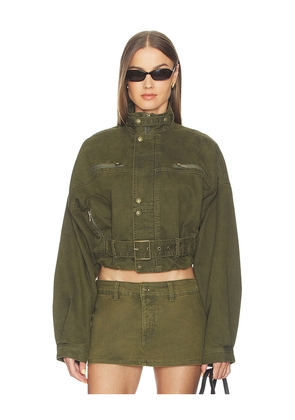 LIONESS Rinata Jacket in Army. Size L. Also in M, S, XL, XS.