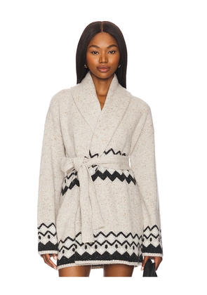Tularosa Adley Fairisle Cardigan in Grey. Size M. Also in S.