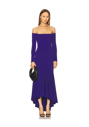 Susana Monaco Off Shoulder Long Sleeve High Low Dress in Navy. Size M. Also in S.