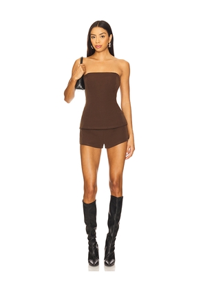superdown Daija Short Set in Brown. Size M. Also in L.