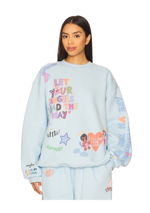 The Mayfair Group Angels All Around Sweatshirt in Baby Blue. Size S/M. Also in XS.
