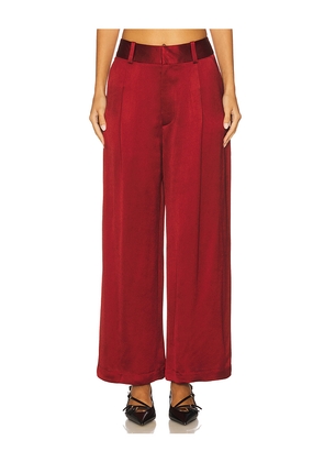 Smythe Cropped Pleated Trouser in Red. Size 4. Also in 2.