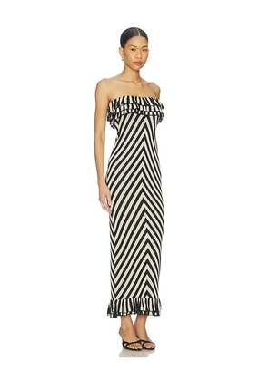 Posse Miles Strapless Dress in Black,White. Size L. Also in S.