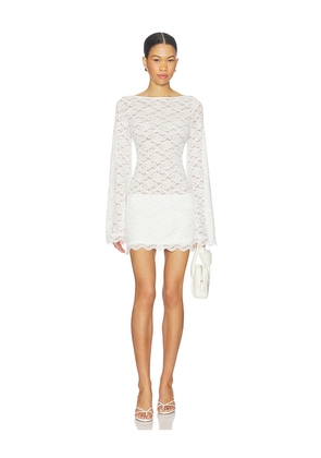 Runaway The Label Effie Long Sleeve Mini Dress in White. Size L. Also in M, S, XL, XS, XXL.