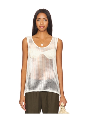 WAO Crochet Tank Top in White. Size XL/1X. Also in S.