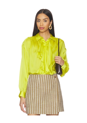 Ulla Johnson Gesture Long Sleeve Silk Blouse in Green. Size 0. Also in 10, 12, 2, 4, 6, 8.