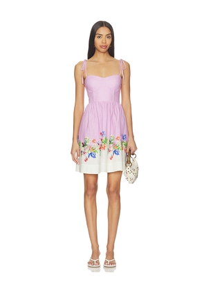 Yumi Kim Alyssa Dress in Lavender,White. Size L. Also in M, S, XL, XS.